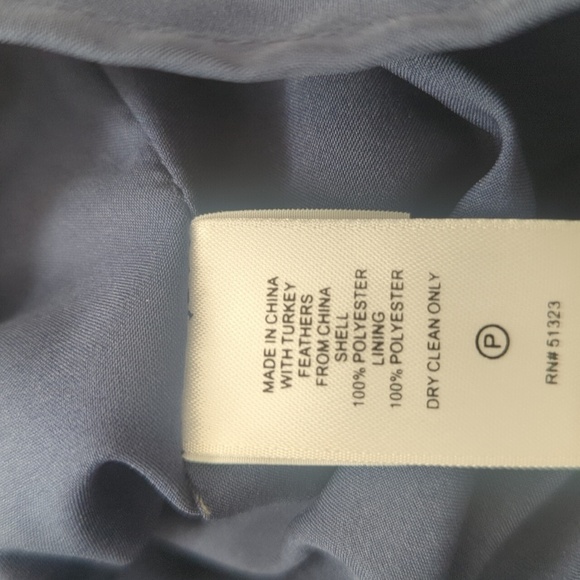 Feather Trim Blue Dress  Cece Office Siren Cocktail Party Glam Sz 4 - Picture 3 of 7